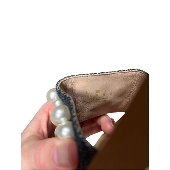 Stuart Weitzman Pearl Denim Sandals Slides size 9 - Picture 3 of 6